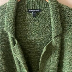 Eileen Fisher Green Alpaca Cardigan